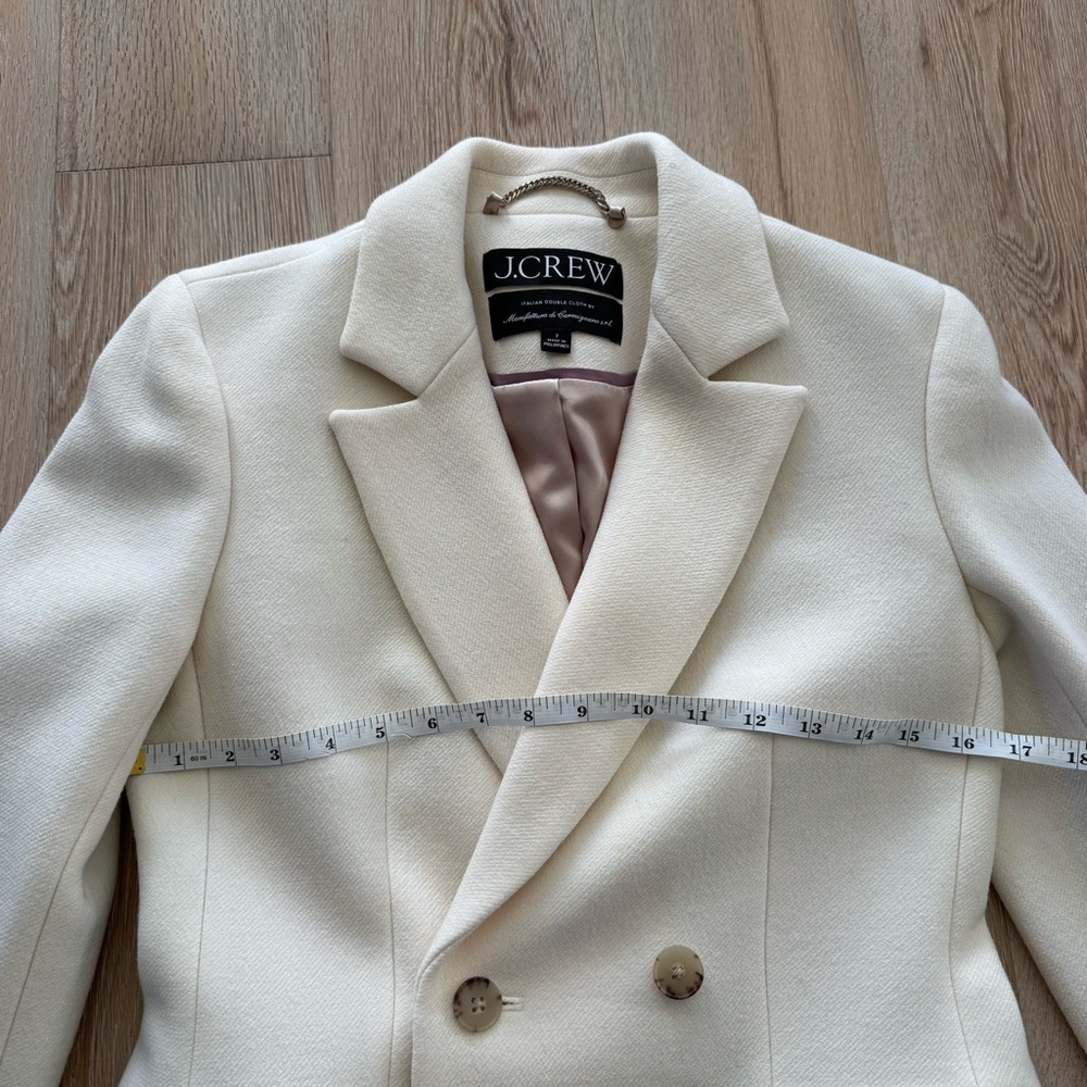 J.Crew White Blazer Jacket in Italian Double Cloth Wool - Picture 5 of 9